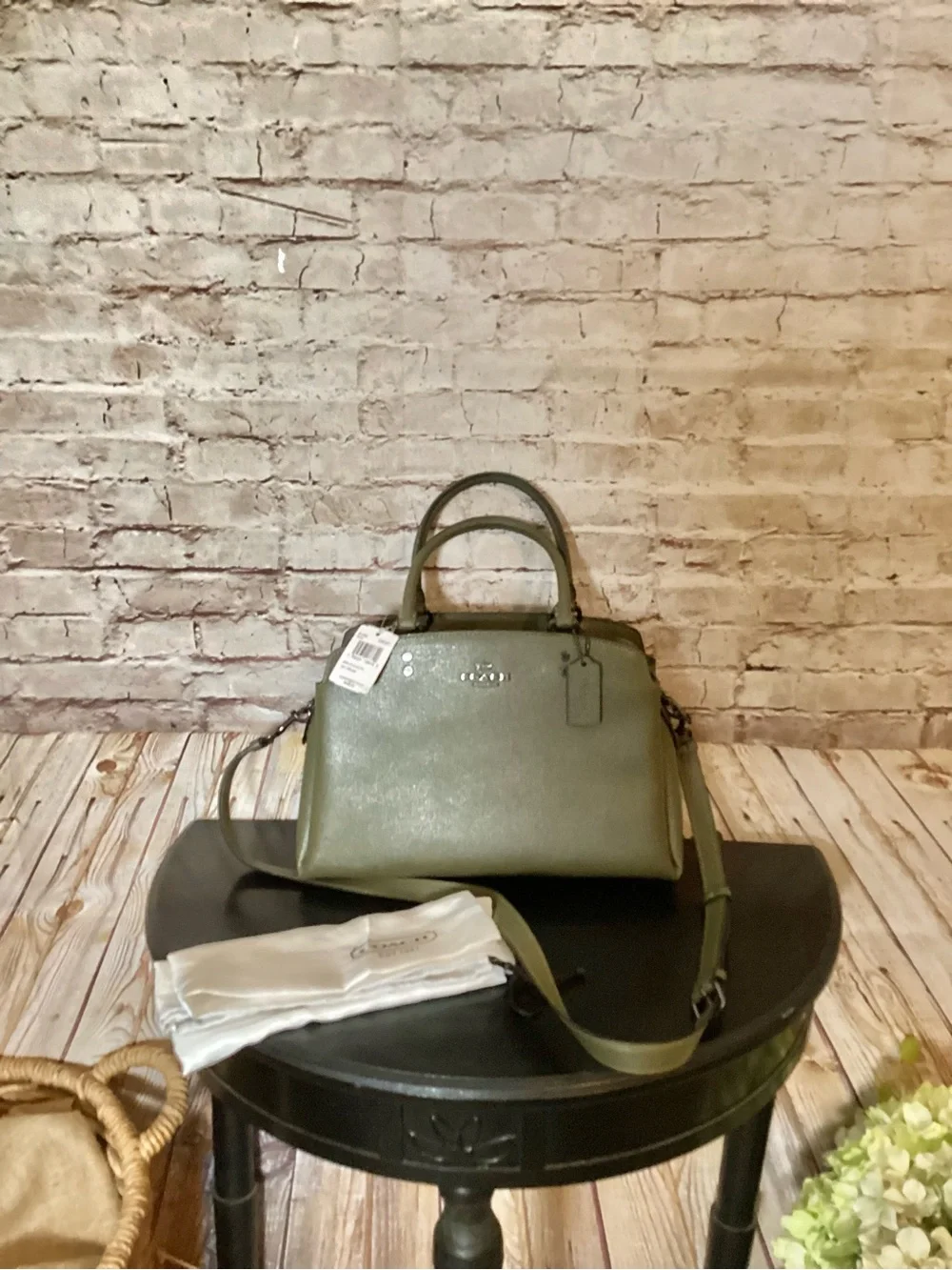 Coach kelp Lillie Carryall Satchel purse